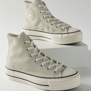 Converse Chuck Taylor All Star Suede Platform High Top Sneaker. Runs big.